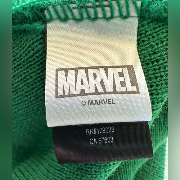 Marvel Loki Chibi Cuff Knit Beanie Hat One Size Kelly Green Embroidered - Picture 4 of 5